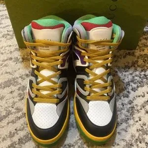 Gucci Basket Rubber-Trimmed Demetra High-Top Sneakers size 8 s-l400.jpg main image 4